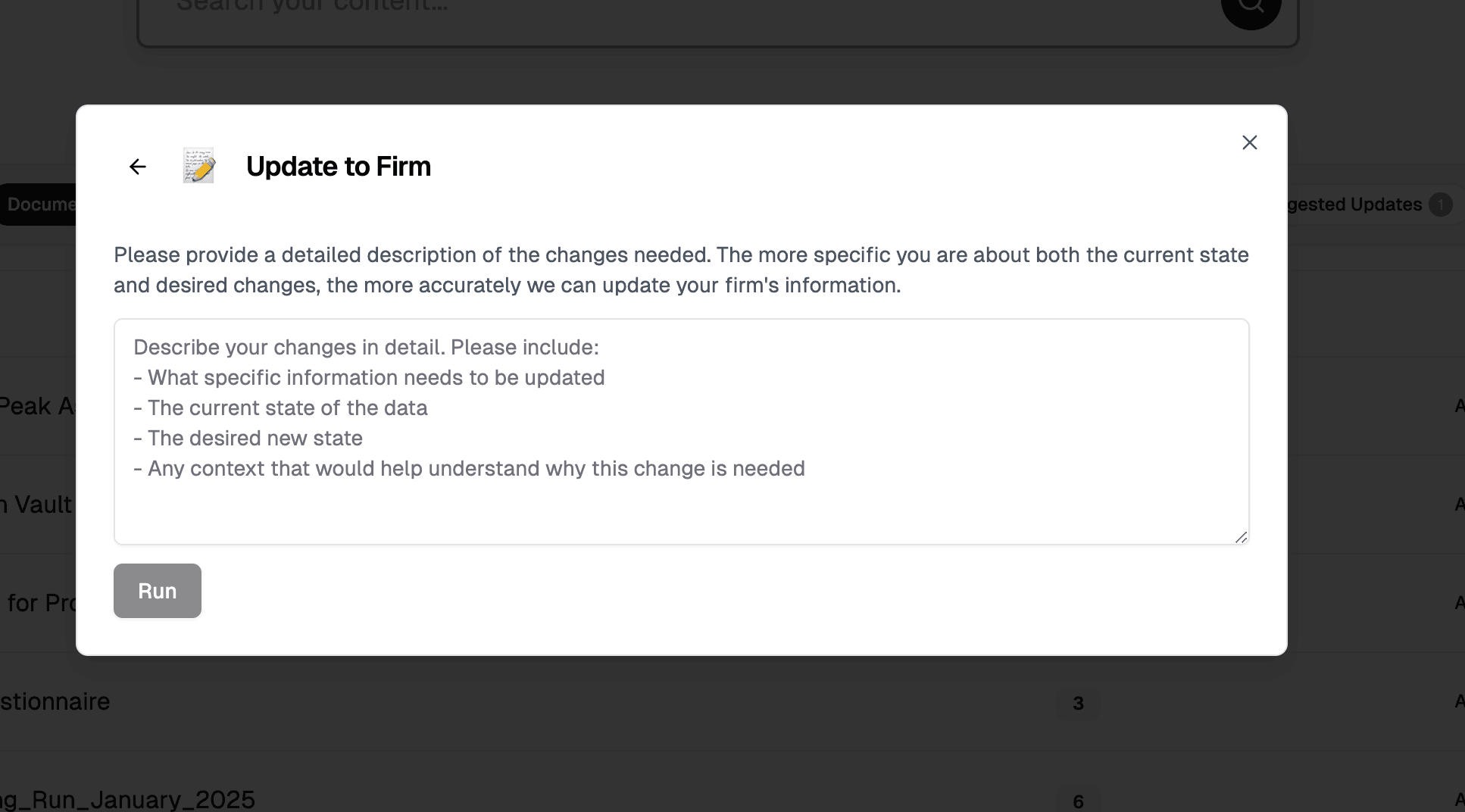 Step 3 - Describle Change